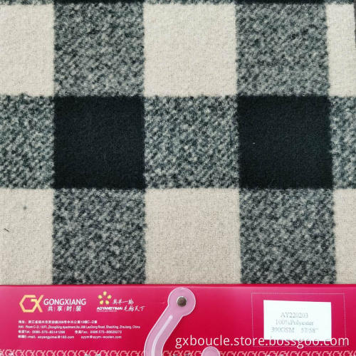 Boucle fashion Plaid wtih brushing fabric